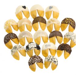 Vanilla fortune cookies with choice of themed messages (min 25 cookies)