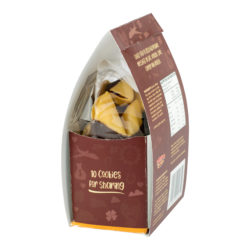 Chocolate dipped 'good fortune' cookies